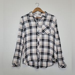beachlunchlounge Plaid Button-Up Shirt